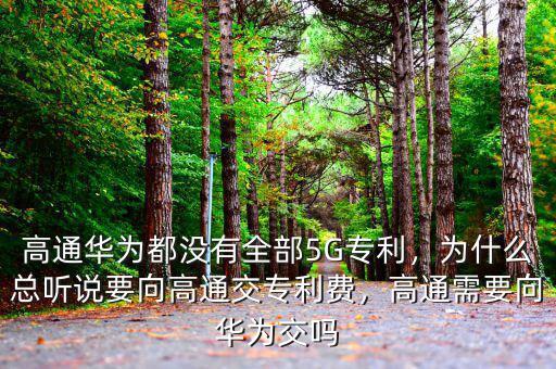 高通華為都沒有全部5G專利，為什么總聽說要向高通交專利費(fèi)，高通需要向華為交嗎