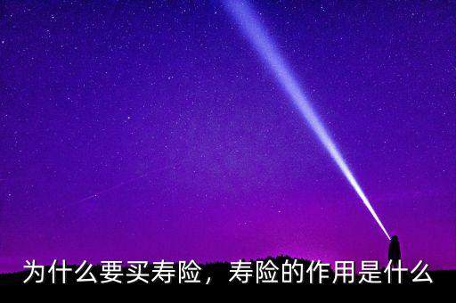 為什么要買(mǎi)壽險(xiǎn)，壽險(xiǎn)的作用是什么
