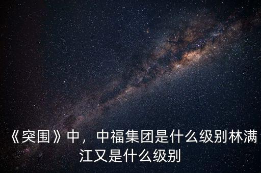 《突圍》中，中福集團是什么級別林滿江又是什么級別