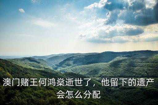 澳門賭王何鴻燊逝世了，他留下的遺產(chǎn)會怎么分配