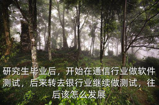 研究生畢業(yè)后，開始在通信行業(yè)做軟件測試，后來轉(zhuǎn)去銀行業(yè)繼續(xù)做測試，往后該怎么發(fā)展