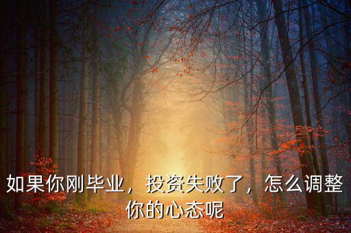 如果你剛畢業(yè)，投資失敗了，怎么調(diào)整你的心態(tài)呢