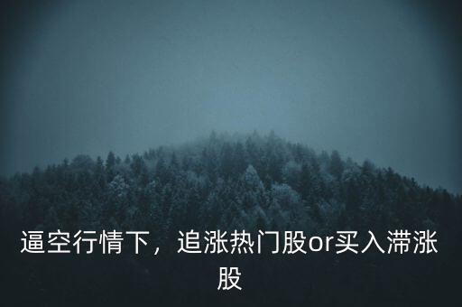 逼空行情下，追漲熱門股or買入滯漲股