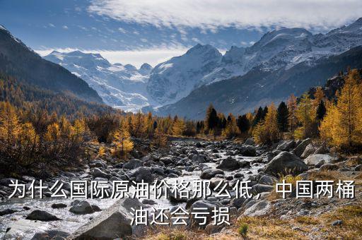 為什么國際原油價格那么低，中國兩桶油還會虧損