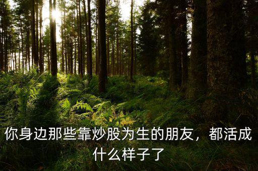你身邊那些靠炒股為生的朋友，都活成什么樣子了