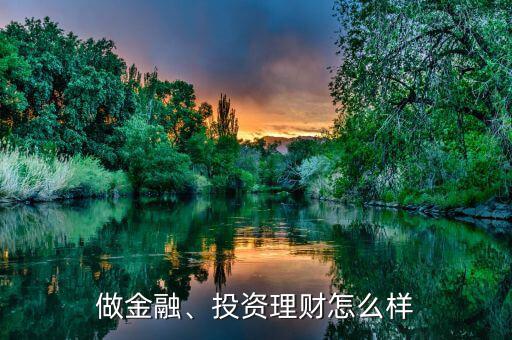 做金融、投資理財怎么樣