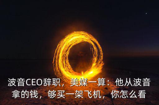 波音CEO辭職，美媒一算：他從波音拿的錢，夠買一架飛機(jī)，你怎么看