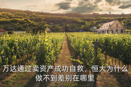 萬(wàn)達(dá)通過(guò)賣資產(chǎn)成功自救，恒大為什么做不到差別在哪里
