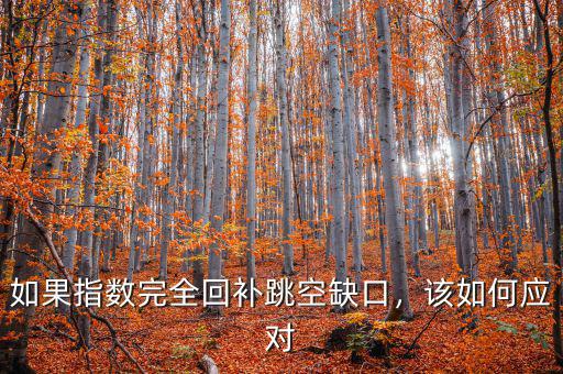如果指數完全回補跳空缺口，該如何應對