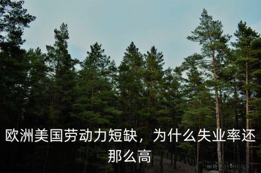 歐洲美國勞動(dòng)力短缺，為什么失業(yè)率還那么高