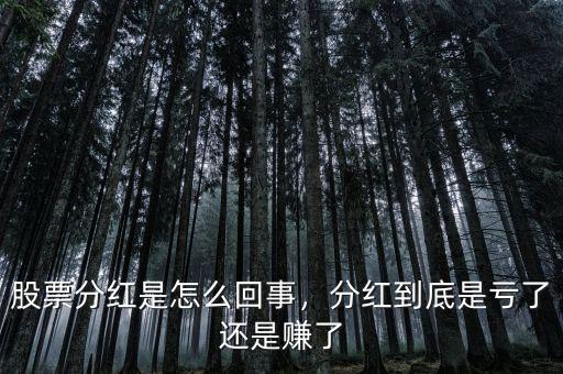 股票分紅是怎么回事，分紅到底是虧了還是賺了