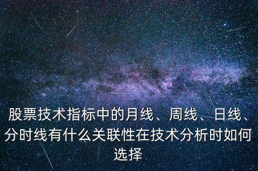 股票技術(shù)指標(biāo)中的月線、周線、日線、分時線有什么關(guān)聯(lián)性在技術(shù)分析時如何選擇
