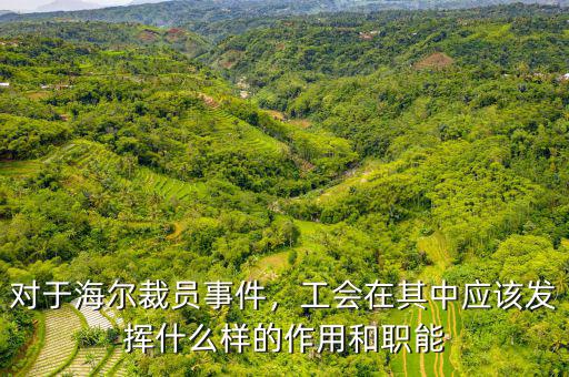 對(duì)于海爾裁員事件，工會(huì)在其中應(yīng)該發(fā)揮什么樣的作用和職能