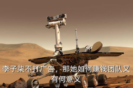 李子柒不打廣告，那她如何賺錢團隊又有何意義
