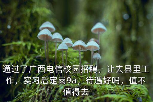 通過了廣西電信校園招聘，讓去縣里工作，實(shí)習(xí)后定崗9a，待遇好嗎，值不值得去