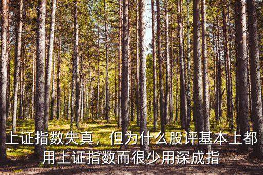 上證指數(shù)失真，但為什么股評(píng)基本上都用上證指數(shù)而很少用深成指