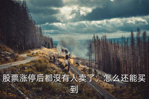 股票漲停后都沒有人賣了，怎么還能買到