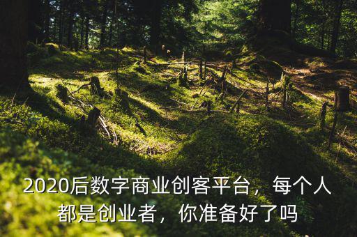 2020后數(shù)字商業(yè)創(chuàng)客平臺(tái)，每個(gè)人都是創(chuàng)業(yè)者，你準(zhǔn)備好了嗎
