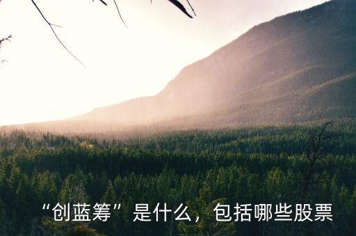 “創(chuàng)藍(lán)籌”是什么，包括哪些股票