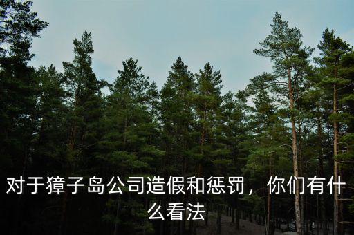 對(duì)于獐子島公司造假和懲罰，你們有什么看法