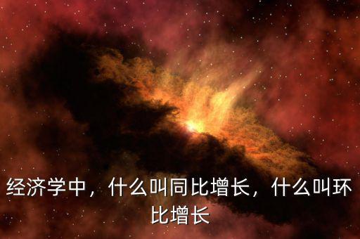 經(jīng)濟(jì)學(xué)中，什么叫同比增長，什么叫環(huán)比增長