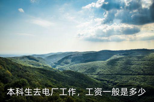 本科生去電廠工作，工資一般是多少