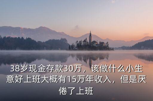 38歲現(xiàn)金存款30萬，該做什么小生意好上班大概有15萬年收入，但是厭倦了上班