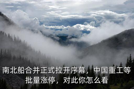 南北船合并正式拉開序幕，中國重工等批量漲停，對此你怎么看
