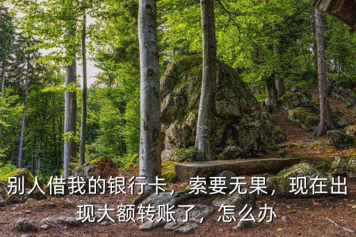 別人借我的銀行卡，索要無(wú)果，現(xiàn)在出現(xiàn)大額轉(zhuǎn)賬了，怎么辦