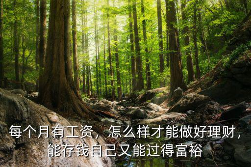 每個(gè)月有工資，怎么樣才能做好理財(cái)，能存錢自己又能過(guò)得富裕
