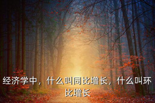 經濟學中，什么叫同比增長，什么叫環(huán)比增長