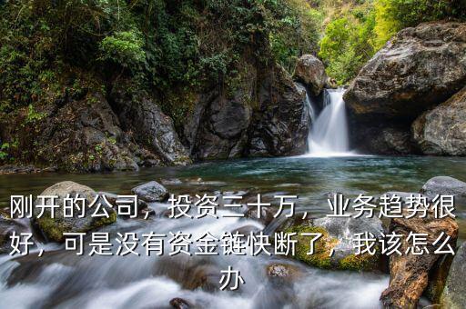 剛開的公司，投資三十萬，業(yè)務趨勢很好，可是沒有資金鏈快斷了，我該怎么辦