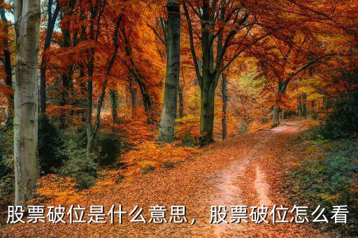 股票破位是什么意思，股票破位怎么看