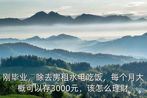 剛畢業(yè)，除去房租水電吃飯，每個(gè)月大概可以存3000元，該怎么理財(cái)