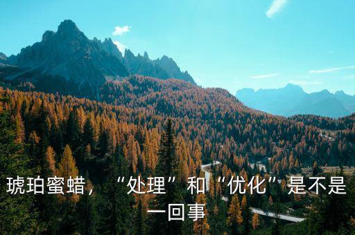 琥珀蜜蠟，“處理”和“優(yōu)化”是不是一回事
