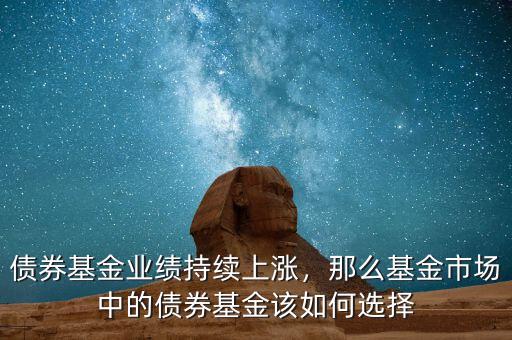 債券基金業(yè)績持續(xù)上漲，那么基金市場中的債券基金該如何選擇