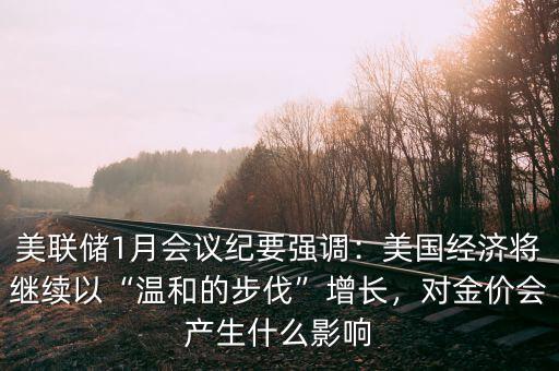 美聯(lián)儲1月會議紀要強調：美國經(jīng)濟將繼續(xù)以“溫和的步伐”增長，對金價會產(chǎn)生什么影響
