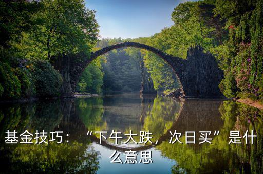 基金技巧：“下午大跌，次日買”是什么意思