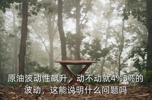 原油波動性飆升，動不動就4%5%的波動，這能說明什么問題嗎