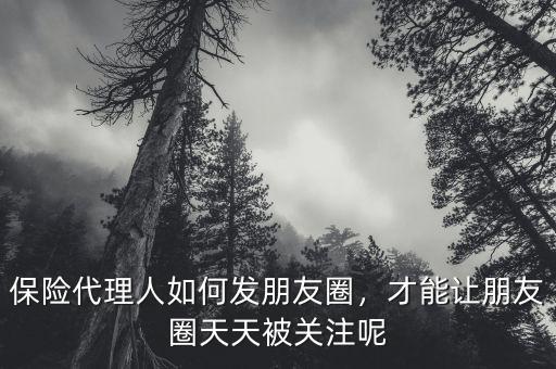 保險(xiǎn)代理人如何發(fā)朋友圈，才能讓朋友圈天天被關(guān)注呢