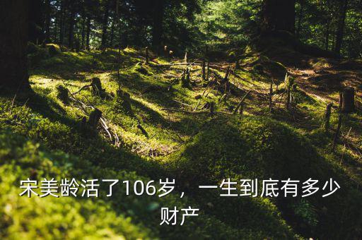 宋美齡活了106歲，一生到底有多少財產(chǎn)
