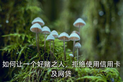 如何讓一個好賭之人，拒絕使用信用卡及網(wǎng)貸