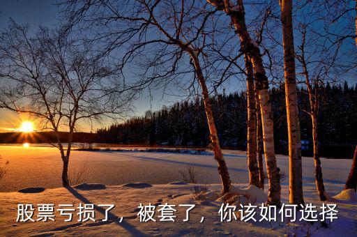 股票虧損了，被套了，你該如何選擇