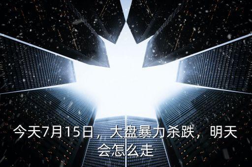 今天7月15日，大盤暴力殺跌，明天會怎么走