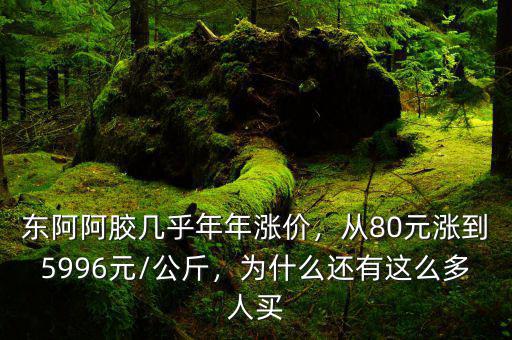 東阿阿膠幾乎年年漲價(jià)，從80元漲到5996元/公斤，為什么還有這么多人買(mǎi)