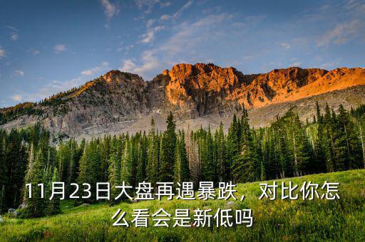 11月23日大盤再遇暴跌，對(duì)比你怎么看會(huì)是新低嗎