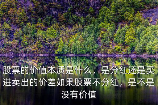 股票的價(jià)值本質(zhì)是什么，是分紅還是買進(jìn)賣出的價(jià)差如果股票不分紅，是不是沒有價(jià)值