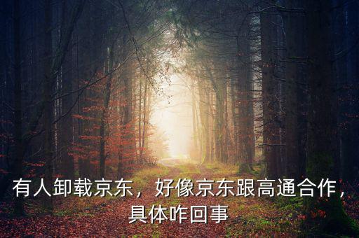 有人卸載京東，好像京東跟高通合作，具體咋回事