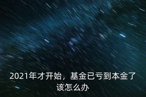 2021年才開始，基金已虧到本金了該怎么辦