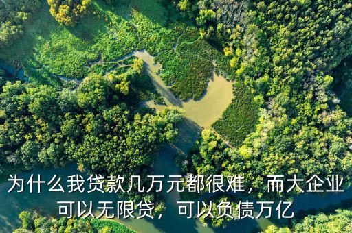 為什么我貸款幾萬元都很難，而大企業(yè)可以無限貸，可以負債萬億